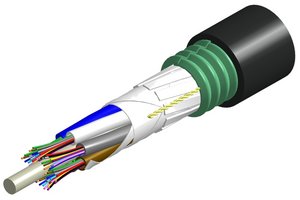 Fiber indoor/outdoor cable, loose tube gel-filled CST, 72 fiber, Singlemode G.652.D and G.657.A1, Meters ja…