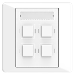 CommScope SYSTIMAX M14CF Faceplate, 4-port, White