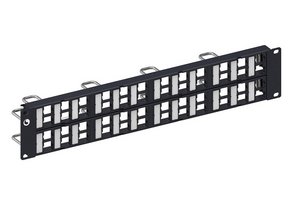 Unshielded Discrete Distribution Module Panel, M-series, 2U, 48 port, Black