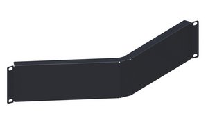 Angled Blanking Panel, 2U, Black