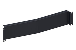 Recessed Angled Blanking Panel, 2U, Black