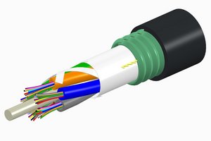 Fiber OSP cable, TeraSPEED® Single Jacket/Single Armor, Gel-Free, 72 fibers, Stranded Loose Tube, Composite…