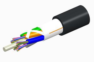 Fiber OSP cable, LazrSPEED® Single Jacket All-Dielectric, Gel-Free, 72 fiber, Stranded Loose Tube, Multimod…