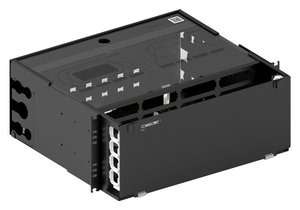 EPX 4U fixed panel, accepts (16) G2 style splice cassettes, modules or adapter packs, providing up to 192 d…