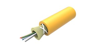 Fiber indoor/outdoor cable, LSZH Riser Distribution, 4 fiber single-unit, Singlemode G.652.D, Meters jacket…