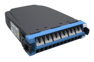 G2 LL Singlemode MPO 12 distribution module, 24 LC to 2x12f MPOs pinned,  internal shutters