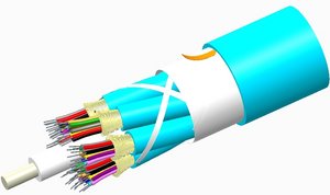Fiber indoor cable, Low Smoke Zero Halogen Distribution, 48 fiber multi-unit, Multimode OM3, Meters jacket …