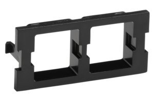 FP Type Double Port Adapter Housing, black