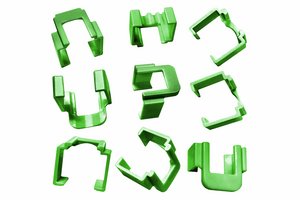 Modular Plug Color Clip, Green, 50 pcs