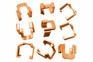 Modular Plug Color Clip, Orange, 50 pcs
