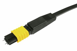 Qwik-Fuse MPO Connector, PINNED, Singlemode-APC, Yellow, Ribbon Jacket, Male, High Performance, single pack