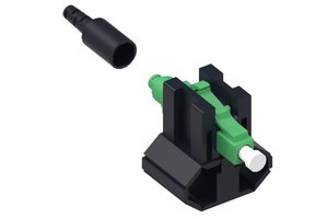 Qwik II® Field Installable LC Connector, Singlemode-APC, Green, for 250/900um, 25 per pack