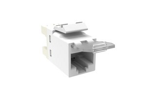 SL-Series Modular Jack, RJ45, Cat6 Unshielded, with Dust Cover, ProWhite