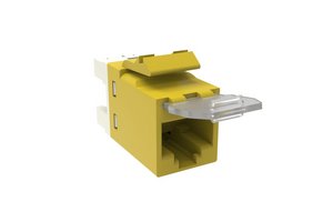SL-Series Modular Jack, RJ45, Cat6 Unshielded, with Dust Cover, Yellow