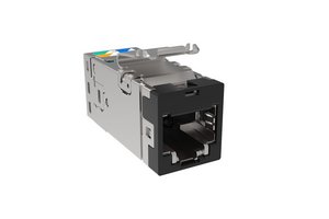 SL-Series Modular Jack, RJ45, Cat6A Shielded, Black