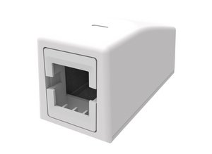 Surface Mount Box, universal, one port, pro white