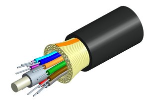 Fiber Indoor/Outdoor cable, LazrSPEED®, Low Smoke Zero Halogen Riser Distribution Cable, 24 fiber single-un…