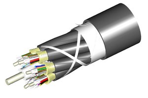 Fiber Indoor/Outdoor cable, TeraSPEED® Low Smoke Zero Halogen Riser Distribution, 48 fiber multi-unit with …